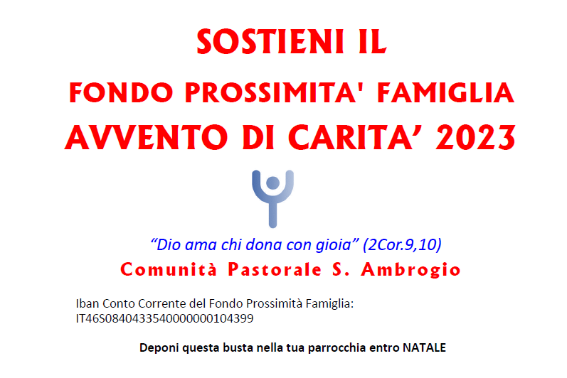 Fondo Prossimità Famiglia